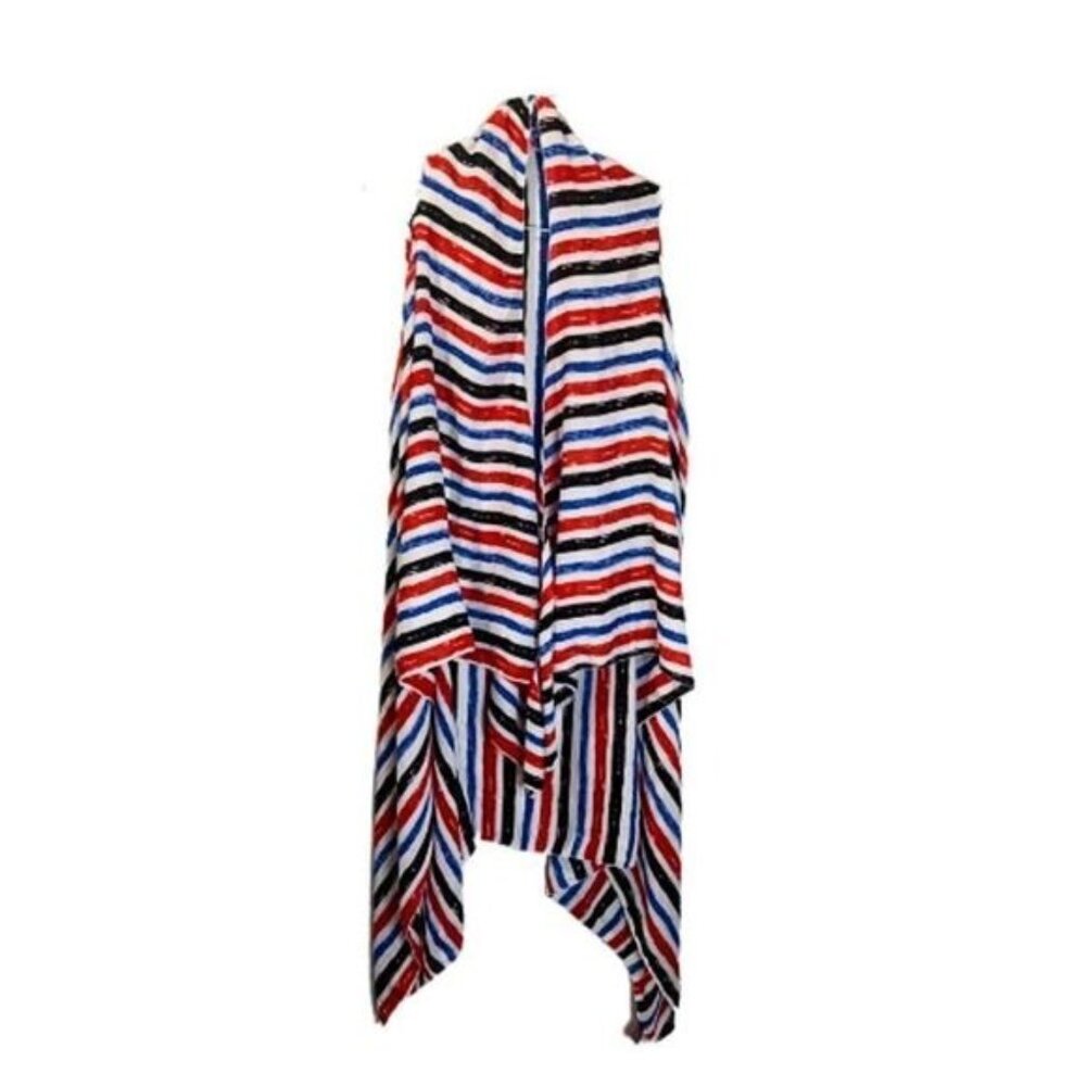 Women's Sleeveless Asymmetric Hem Open Front‎ Cardigan  Drape Lightweight